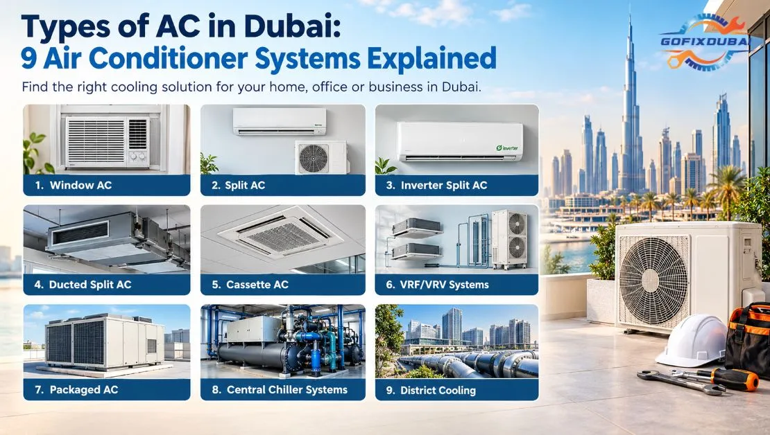 Details of Types of AC in Dubai