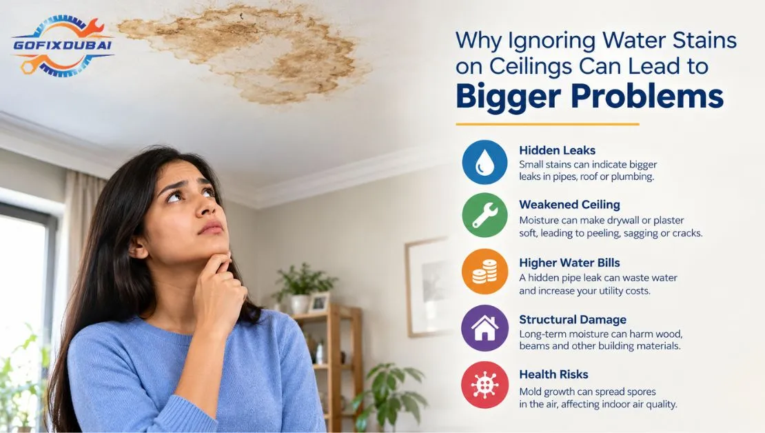 Effects of Water Stains on Ceilings